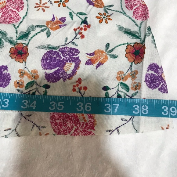 Woman Within Tunic Top Womens Sz 5X Color Beige Floral Long Sleeves Notched Neck - Picture 14 of 15